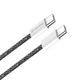 Дата кабель USB-C to USB-C 2.0m (braided cotton) (PD Fast Charging 60W) 3.0А black ColorWay (CW-CBPDCC068-BK) - зображення 3