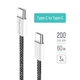 Дата кабель USB-C to USB-C 2.0m (braided cotton) (PD Fast Charging 60W) 3.0А black ColorWay (CW-CBPDCC068-BK) - зображення 9