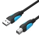 Кабель для принтера USB 2.0 AM/BM 1.0m black Vention (VAS-A16-B100) - зображення 1