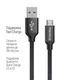 Дата кабель USB 2.0 AM to Micro 5P 2.0m black ColorWay (CW-CBUM009-BK) - зображення 3