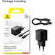 Зарядное устройство Baseus Palm Fast Charger 1C 20W + Cable 1.0m Type-C 60W black (P10111602113-01) - изображение 6
