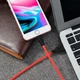 Дата кабель USB 2.0 AM to Lightning 1.0m 2A silicone X21 black+red HOCO (6957531071372) - изображение 6