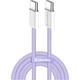 Дата кабель USB-C to USB-C 1.0m 60W 3.0А purple ColorWay (CW-CBPDCC061-PU) - зображення 1
