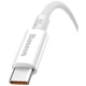 Дата кабель USB 2.0 AM to USB-C 1.0m Superior Fast Charging 100W moon white Baseus (P10320102214-01) - зображення 5