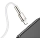 Дата кабель USB 2.0 AM to Lightning 1.0m Cafule Series Metal 2.4A White Baseus (CALJK-A02) - изображение 6
