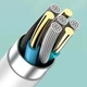 Кабель USB Type-C з подовженим роз'ємом / довжина конектора 10мм / 1м Білий - зображення 7