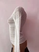 Жіноча прозора кофтинка-сітка з ефектом «жатка» Honey Fashion Accessories S/М білий (10-143) - зображення 4