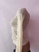Жіноча прозора кофтинка-сітка з ефектом «жатка» Honey Fashion Accessories S/М бежевий (10-143) - зображення 4