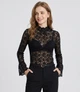 Ажурна кофтинка з довгим розкльошеним рукавом Honey Fashion Accessories XS/S чорний (10-146) - зображення 1