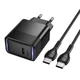 Адаптер сетевой HOCO C to C cable Lounge single port PD40W charger set CS113A |1C, PD/QC, 45W/3A| 5259613 - изображение 1