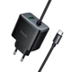 Адаптер сетевой HOCO New charger with Type-C cable C164A |1USB, 30W/3A, PD/QC| 5262142 - изображение 1