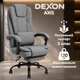 Кресло компьютерное FC-04 DEXON AXIS из ткани, с поясничной подушкой, с подставкой для ног, Серый - изображение 2