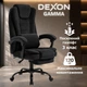 Кресло компьютерное FC-04 DEXON GAMMA из велюра, с поясничной подушкой, с подставкой для ног, Черный - изображение 2