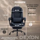 Кресло компьютерное FC-117 DEXON ELITE из ткани, с поясничной подушкой, с подставкой для ног, Черный - изображение 6