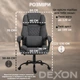 Кресло компьютерное FC-117-1 DEXON STATUS из ткани, с поясничной подушкой, Темно-серый - изображение 6