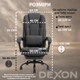 Кресло компьютерное FC-04 DEXON AXIS из ткани, с поясничной подушкой, с подставкой для ног, Темно-серый - изображение 6
