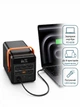 Повербанк для ноутбука 100000 mAh 65W PD Hoco швидка зарядка 6 USB 2 Type-C з LED-ліхтарем Чорний - зображення 2