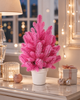 Штучна рожева ялинка Elegant Marshmallow Pink лита, 50 см в горщику - зображення 6