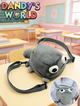 Мягкий детский рюкзак Dandy's World Pebble 26х20 см Серый — Плюшевая сумка через плечо Мир Дэнди Пеббл - изображение 4