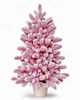 Штучна рожева засніжена ялинка Elegant Marshmallow Pink лита, 90 см у горщику - зображення 1