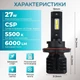 Світлодіодні лампи Н13 для авто Carlamp Night Vision Gen3 Led автолампи 5500 K 6000 Lm (NVG3H13) - зображення 2