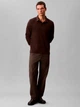 Поло длинное мужское Calvin Klein 383268112 2XL Коричневое (1161383865) - изображение 3