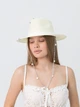 Капелюх федора з серебристим ланцюгом з серцями D.Hats Молочний - зображення 5