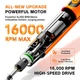 Акумуляторний міні-гравер (дремель) 3.7V з LED-дисплеєм + набір аксесуарів у кейсі — Багатофункціональний ротаційний інструмент-ручка з Type-C та 6 швидкостями - зображення 8