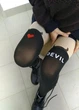Колготи з імітацією панчіх devil з сердечком,one size - изображение 2