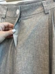 Женские льняные брюки прямого широкого кроя с защипами Modna KAZKA MKAZ6629-1 - 42, Сірий - изображение 6