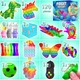 Набор игрушек антистресс Fidget Toys 120 Pack Party Favors for Kids - изображение 4