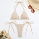 Купальник жіночий бежевий однотонний Rinabe Bikini Set L - зображення 5