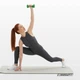 Гантель для фитнеса 1.0 кг EasyFit с виниловым покрытием салатовая - изображение 6