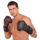 Перчатки боксерские кожаные тренировочные на липучке Fistrage Fight Gear 6452 размер 10 унций Black-Burgundy - изображение 6