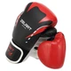 Перчатки боксерские тренировочные на липучке Zelart Fight Gear 7652 размер 10 унций Black-Red - зображення 3