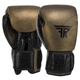 Перчатки боксерские кожаные тренировочные на липучке Fistrage Fight Gear 6480 размер 12 унций Black-Bronze - изображение 1