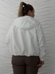Женская куртка-ветровка с контрастной подкладкой белый-мятная 30327/one size - изображение 4