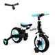 Детский двухколесный велосипед-трансформер Best Trike 56659 колеса PU 10’’ родительская ручка съемные педали Бирюзово-белый - изображение 2