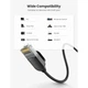 Патч-корд 0.5м, U/UTP CAT 6A Copper Ethernet Cable тонкий(діаметр 2.8мм) NW122 Black Ugreen (70331) - изображение 6
