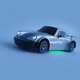 Дрифт машинка Порш с подсветкой неоновой Машинка для дрифта Porsche 911 на радиоуправлении Свет 21 см Silver - изображение 5