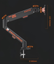 Настольный кронштейн для планшета Jingshan JS-06 Iron Hand D5 магнитный с газовой пружиной (удержатель для iPad / Android) - White - изображение 5