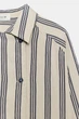 Смугаста сорочка zw collection оверсайз Zara 9479/008 M Бежева (09479008091М) - изображение 10