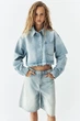 Джинсові шорти baggy trf з середньою посадкою Zara 4730/006 3XL/46 Блакитні (0473000640646) - изображение 2