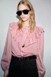 Смугаста сорочка з воланами Zara 2137/693 L Рожева (02137693620L) - изображение 1