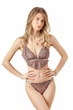 Комплект женский кружевной бюстгальтер с мягкой чашкой и стринги Felisiya Lingerie Капучино 2001+204-738 M - изображение 4