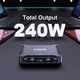 Зарядна станція Ueetop BK-124D 240 Вт, 2×USB-C, 2×USB-A, висувний кабель - изображение 8