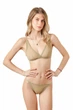 Комплект женский бюстгальтер с мягкой чашкой и стринги из сеточки Felisiya Lingerie Оливковый 2007+204-110с S - изображение 2
