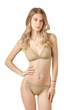Комплект женский бюстгальтер с мягкой чашкой и стринги из сеточки Felisiya Lingerie Оливковый 2007+204-110с S - изображение 3