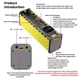 Корпус повербанка T8 черный на 8x18650 до 20000mAh с быстрой зарядкой QC/PD 65W, дисплеем и фонариком - изображение 5