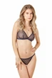 Комплект женский бюстгальтер с мягкой чашкой и стринги из сеточки Felisiya Lingerie Синий 2007+221-058г XL - изображение 1